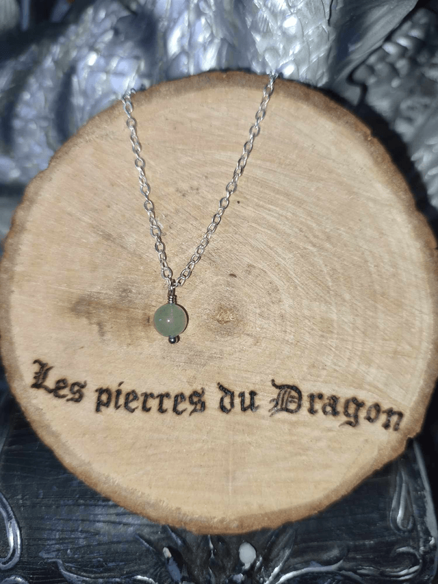 collier fin aventurine verte