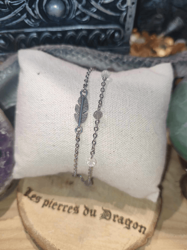 Bracelet double plume