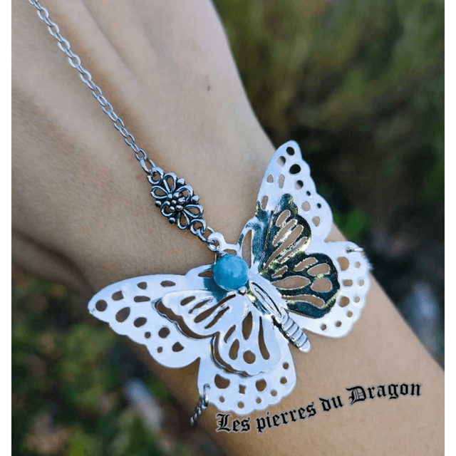Ensemble bracelet et bague Charmes ailés 