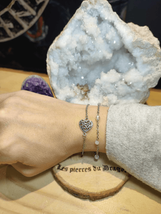 bracelet double coeur