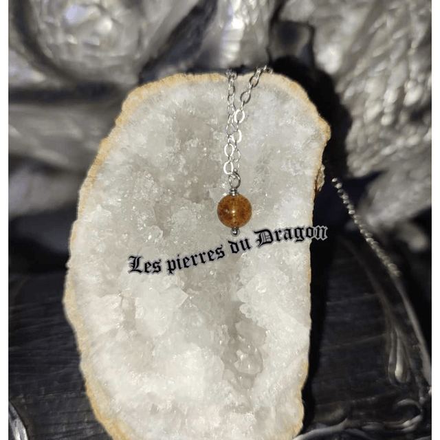 collier fin ambre 