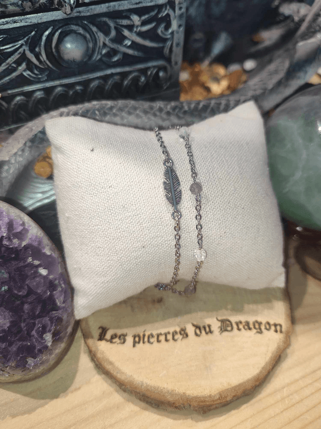 Bracelet double plume
