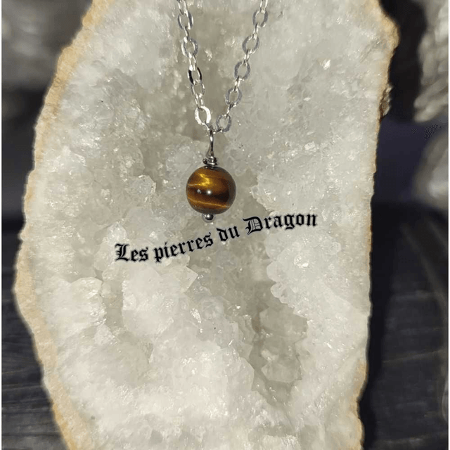 collier fin oeil de tigre