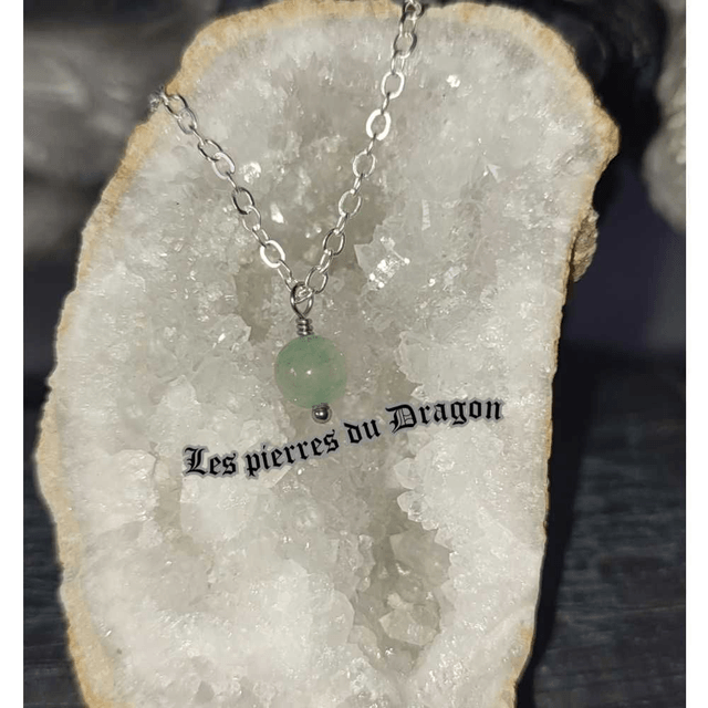 collier fin aventurine verte
