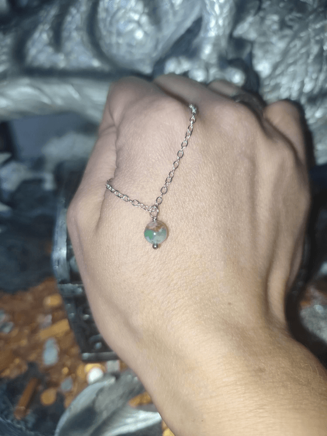 Collier fin chrysoprase 