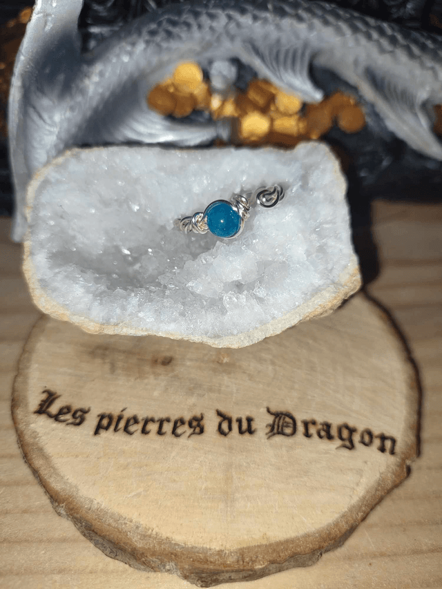 Bague réglable faite-main argentée