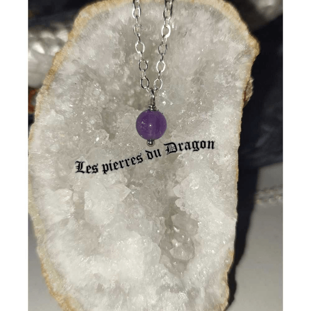 Collier fin améthyste