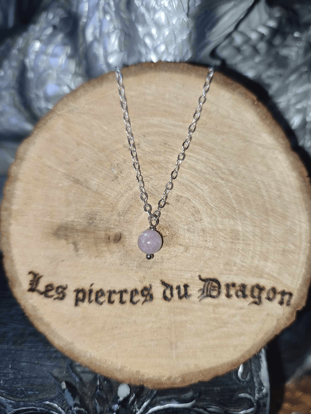 collier fin kunzite
