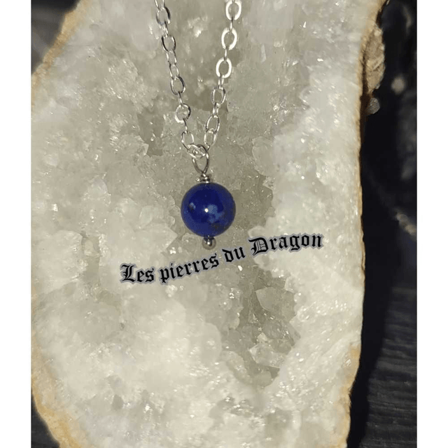 collier fin lapis lazuli
