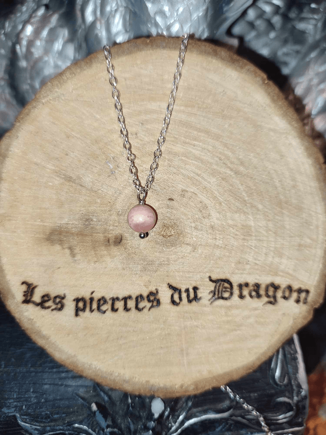 collier fin rhodocrosite
