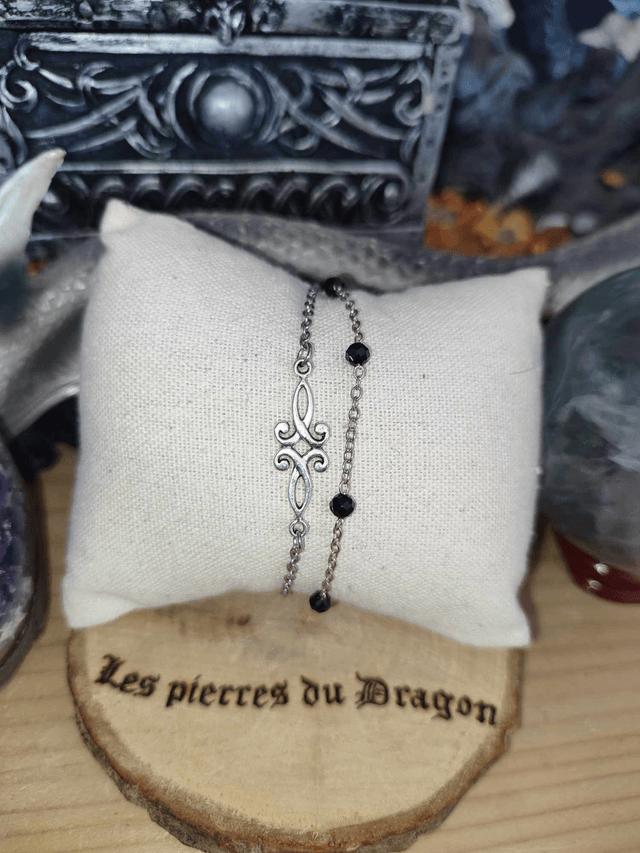 Bracelet double élégance noire