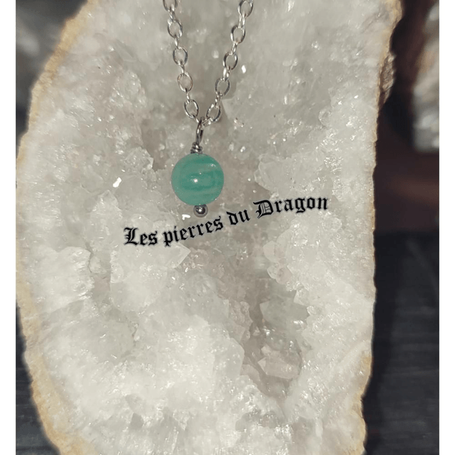 Collier fin amazonite 