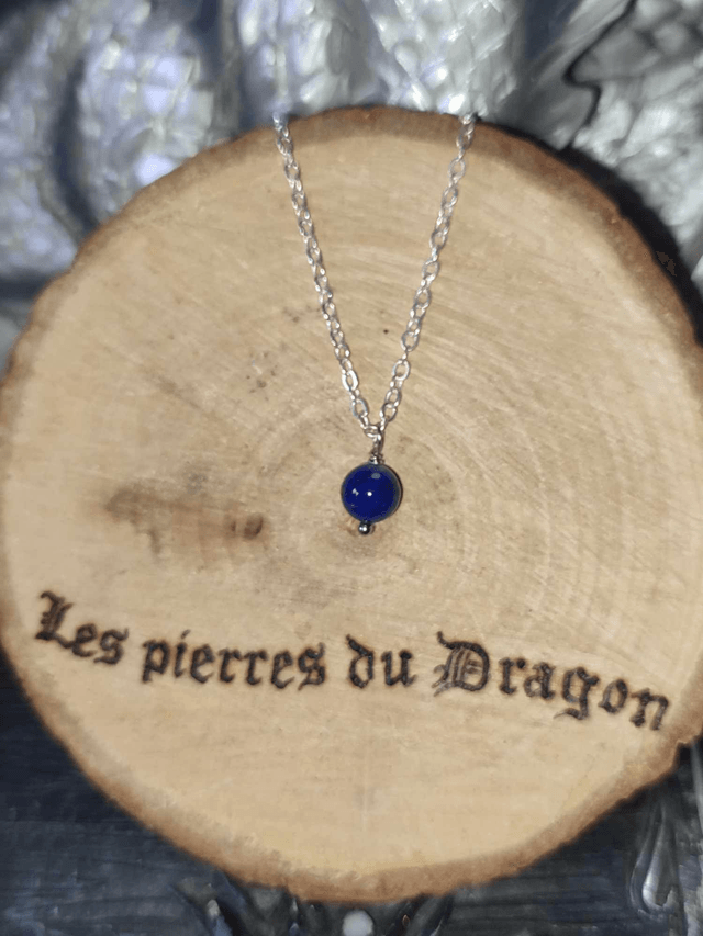 collier fin lapis lazuli