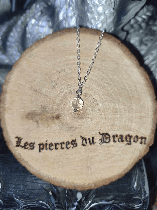collier fin citrine