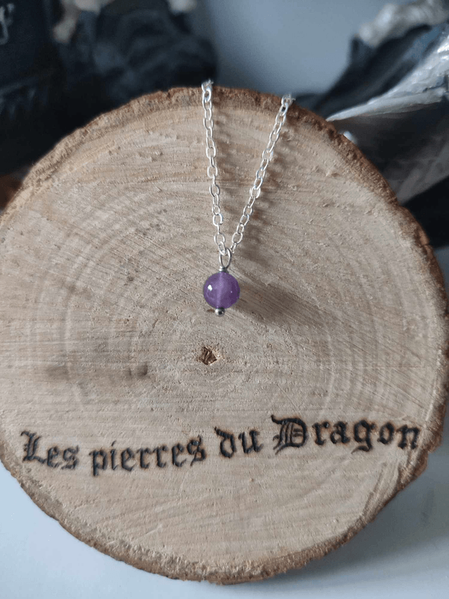 Collier fin améthyste