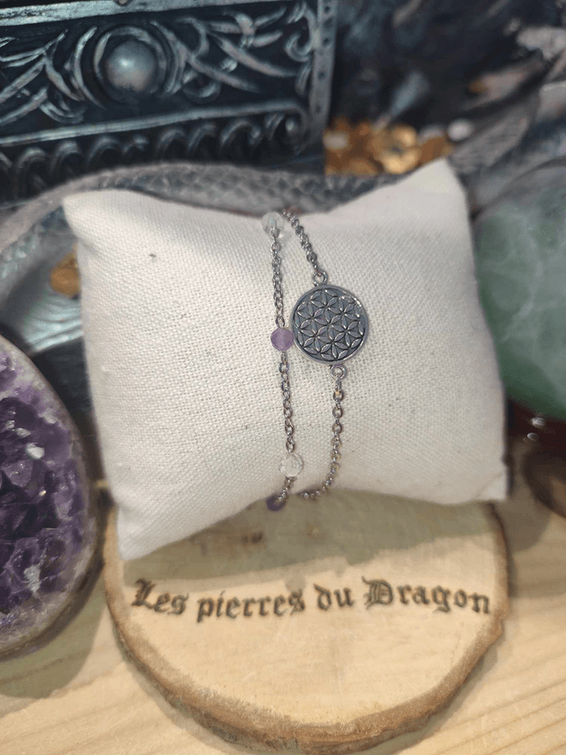Bracelet double fleur de vie
