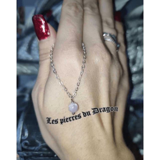 collier fin kunzite